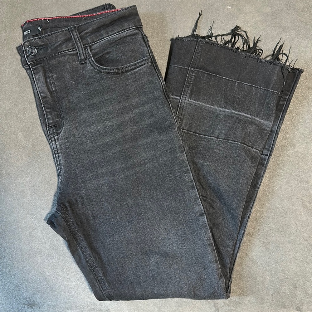 Flared Black Ankle Jean